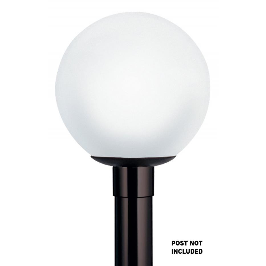 Wave Lighting 8004SM-BP Globe & Acorn Post Top in Black